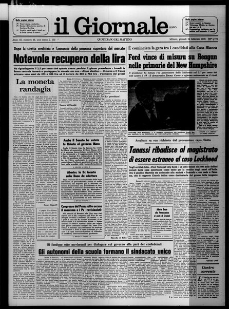 Il giornale nuovo : quotidiano del mattino